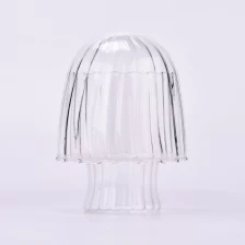 中国 家の装飾用の蓋付きのユニークなデザインの透明なガラスのキャンドルジャー メーカー