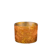 China Wholesale 12oz foil gold glass candle jars manufacturers manufacturer