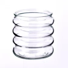 China Spiral shape glass machine blowing glass candle jars manufacturer