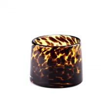 China Newly designed home decor spotted glass candle jar manufacturer