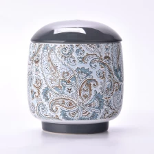 Cina Candela di cera in barattolo di ceramica naturale per yoga OEM con coperchio in ceramica produttore