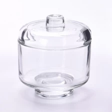 porcelana Tarro de vela de vidrio redondo de 11 oz con tapa fabricante