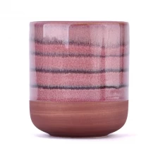porcelana Tarros de velas de cerámica con fondo redondo de 14 oz fabricante
