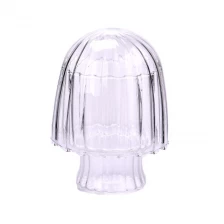 中国 批发 315 毫升蘑菇形家居装饰玻璃烛台 制造商