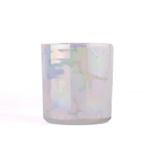 中国 批发镭射渐变玻璃蜡烛罐用于家居装饰 制造商