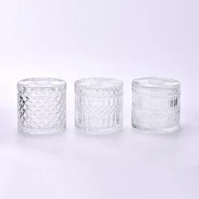 Chiny popularny słoiczek na świecę ze szkła diamentowego z pokrywką producent