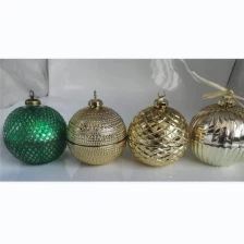 Chiny Szklane kulki w słoiku Ozdoba w kształcie świecy w kształcie kuli na Boże Narodzenie producent