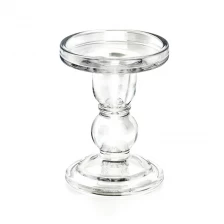 China classic glass pillar candle holders candlestick manufacturer