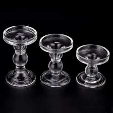 China classic glass candlestick pillar candle holders manufacturer