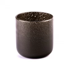 China Wholesale custom black hollow glass candle jar for candle making manufacturer