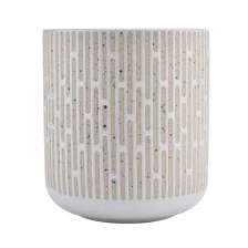 China Modern Design Ceramic Candle Vessels Unique Manual Ceramic Candle Jars For Decoration manufacturer