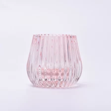 Chine récipient en verre rose transparent pour la fabrication de bougies en gros fabricant