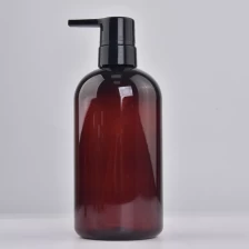 China Wholesale 600ml 700ml plastic Bottle Amber PET Bottle with Pump for body wash bath cream shampoo manufacturer