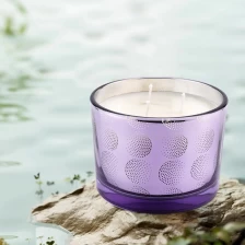 China Wholesale 500ml purple large glass candle jar manufacturers manufacturer