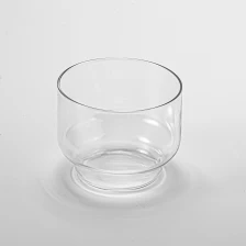 China 12oz transparent glass candle jar with steps wholesale manufacturer