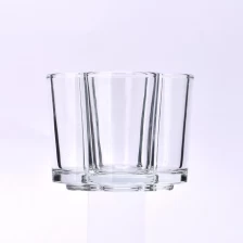 China Luxury Flower Shape Glass Vessel Scented Candle Glass Jar for Decoration manufacturer