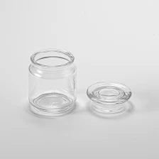 China Pembekal China Clear Glass Container Candle Glass Balar dengan tudung pengilang