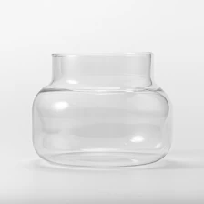 China Premium Large Capacity Clear Glass Soy Candle Vessels manufacturer