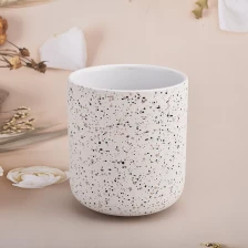 China Wholesale 8oz 10oz 12oz Ceramic Candle Vessels Classic Cylinder Ceramic Candle Holders manufacturer