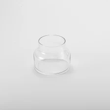 China 8oz unique clear glass candle jar home decor manufacturer