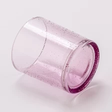 China 300 ml lila Glaskerzenbehälter mit Wasserabfalldekoration Hersteller