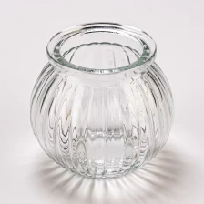 China Supplier 8oz Decorative Round Glass Vessel Custom Color Glass Candle Jar manufacturer