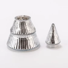 China Christmas Tree Glass Candle Vessel with Lids with Home Decor manufacturer