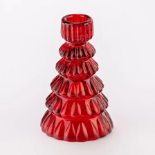 Cina Luxury Red Tree Style Decorative Decorative Holight Glass Candle Jar produttore