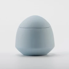 China Egg shape ceramic candle jar with home decor manufacturer