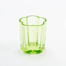 China Creative Style Light Green Glass Vessel 5oz Candle Jar Supplier manufacturer