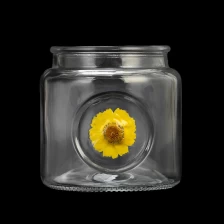 China Creative Design Flower Decor Glass Jar Empty Candle Vessel manufacturer