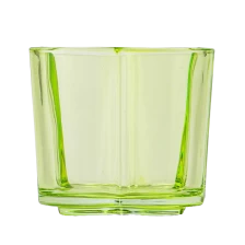 China Wholesale 300ml custom color flower design glass candle jar with home decor manufacturer