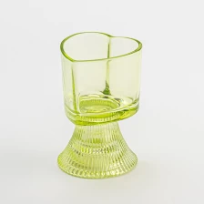China Popular 170ml Heart transparent color glass candle jar Valentine's Day Gifts manufacturer