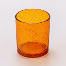 Chiny Nowoczesny styl przezroczystego pomarańczowego szklanego naczynia 8 uncji pusty słoik na świece do wystroju domu producent