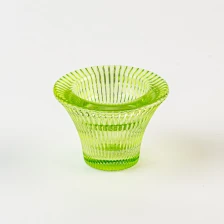 Chiny Kreatywny kryształowy pojemnik w kolorze zielonym ze szkła wotywnego na świecę pieńkową producent