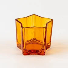 Chiny Dekoracja wnętrz Przezroczysty kolorowy szklany słoik Pusty bursztynowy słoik na świecę producent