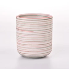 China Coarse Sand Glaze Decor Ceramic Vessel Soy Candle Jar Supplying manufacturer