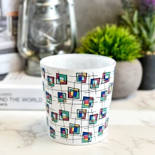 China Wholesale geometric art large V-shaped glass candle holders manufacturer