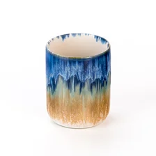 Chiny Nowy projekt kolorowych ceramicznych pojemników na świece hurtowe producent