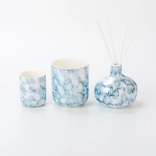 China Supplier 477ml New arrived blue decor ceramic candle holder manufacturer