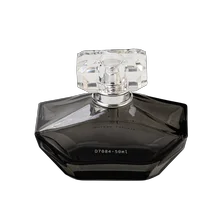 China Luxury Unique Style Custom Logo 50ml Perfume Glass Bottle with Luxury Cap manufacturer