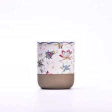 Cina Vaso per candele per aromaterapia con tazza in ceramica da 4 once con motivo decalcomania fantasia produttore