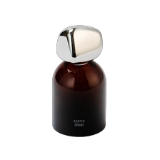 China 50ML Botol Minyak Wangi Kaca Coklat Silinder Mewah Borong pengilang