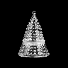 Chine Fournisseur 340 ml de luxe nouvellement en forme d'arbre de Noël pot de bougie en verre et couvercles en verre assortis et silicone dans fabricant