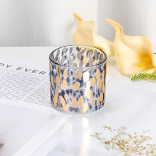 China Customizable Transparent Glass Candle Jar with Artistic Patterns Decal Recyclable for Home Fragrance manufacturer
