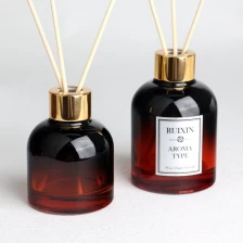 China Round Gradient Red to Black Diffuser Bottles with Labels, Caps, and Screw Neck manufacturer