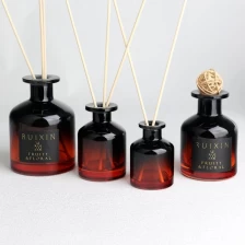 China Round Gradient Red to Black Diffuser Bottles with Labels and T-neck manufacturer