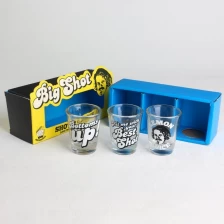 Çin Özel Logo 2oz Flared Shot Bardakları, özelleştirilmiş Renkli baskılı Karikatür Hediye Kutusu üretici firma