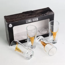 Çin 2 oz özel altın çıkartma baskılı Shot Bardakları, özelleştirilmiş Renk baskılı Karikatür Hediye Kutusu seti üretici firma