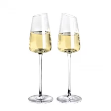 Çin Elle üflenmiş kurşunsuz kristal premium şampanya flüt seti 2 üretici firma